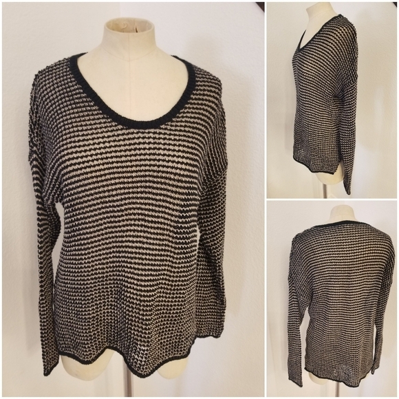 Eileen Fisher Top M Fisherman Knot Organic Cotton - Picture 1 of 7